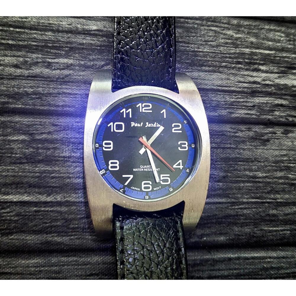 Very Rare Vintage Paul Jardin Curvex Mens Watch W‎ New Strap